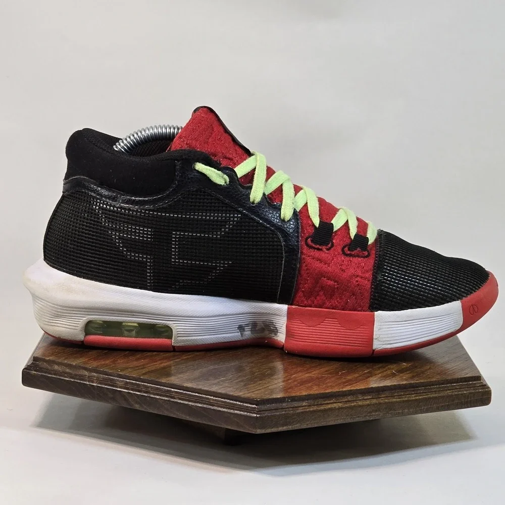 Nike LeBron 19 Low Shoes Mens Size 8 Black Red FaZe Clan Volt‎ Basketball Collab